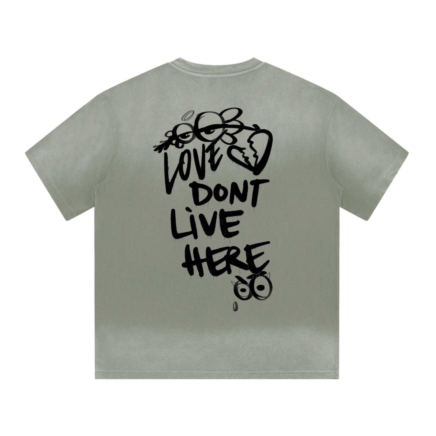 No Love Gradient Washed Tee