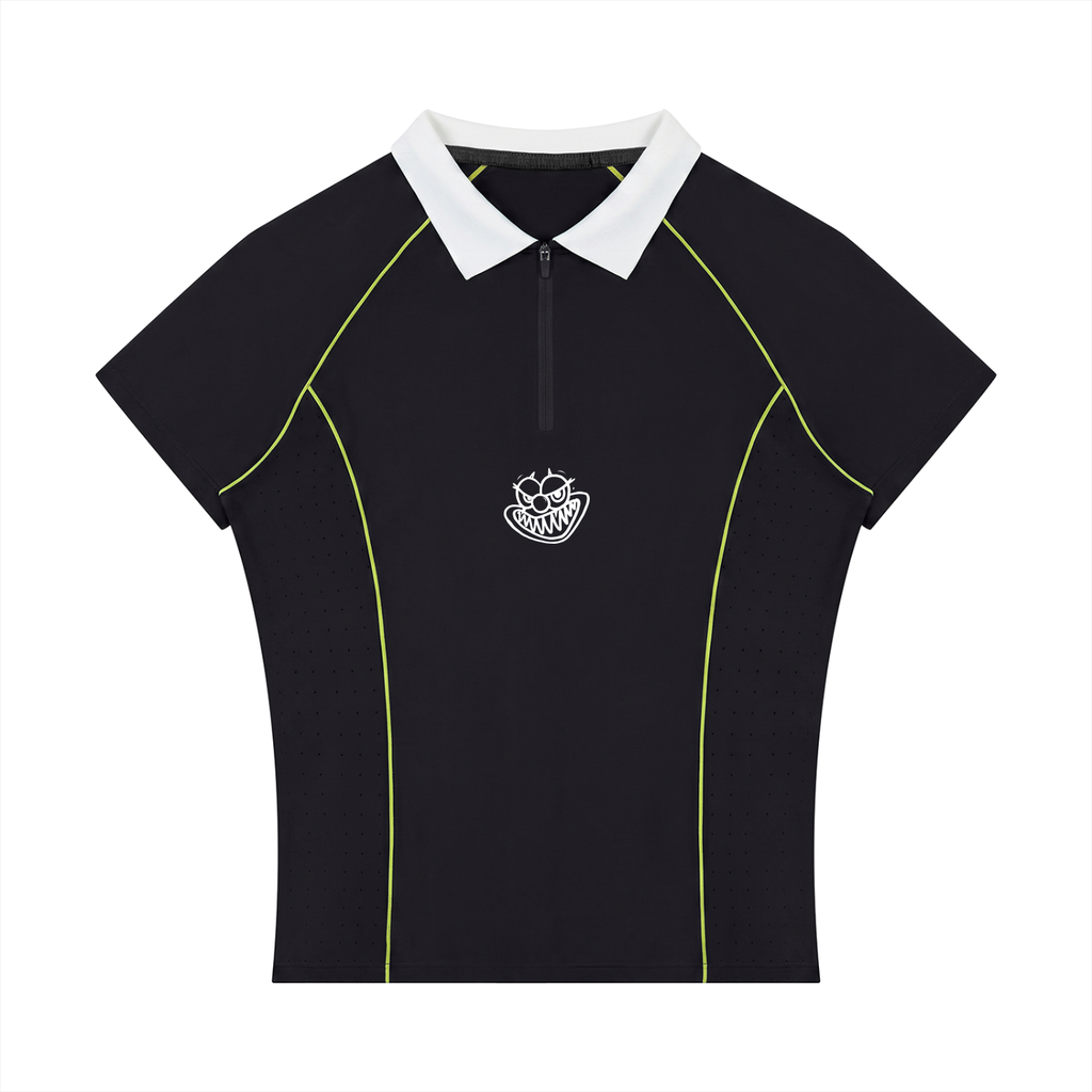 Women’s Slim Fit Quarter-Zip Polo Shirt