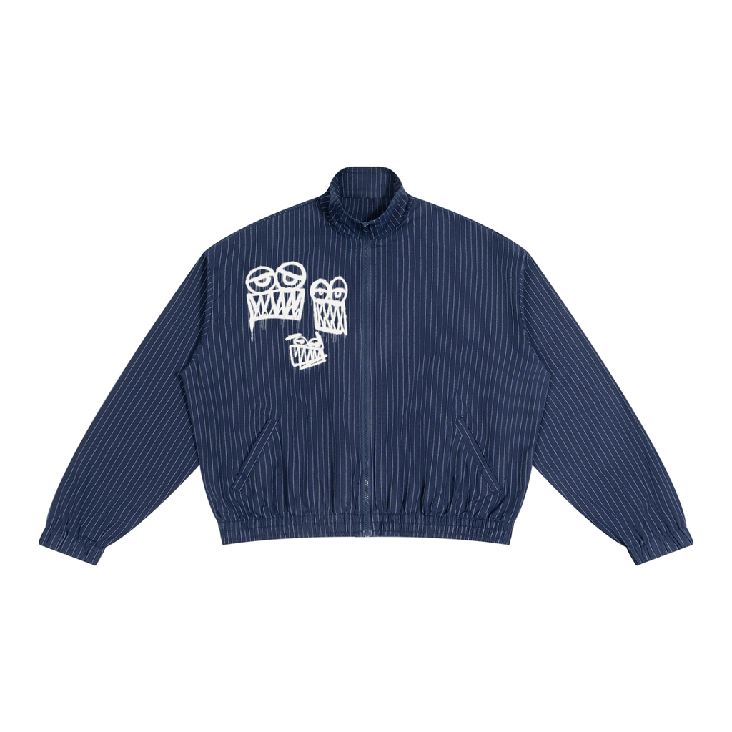 Unisex Striped Full-Zip Track Jacket