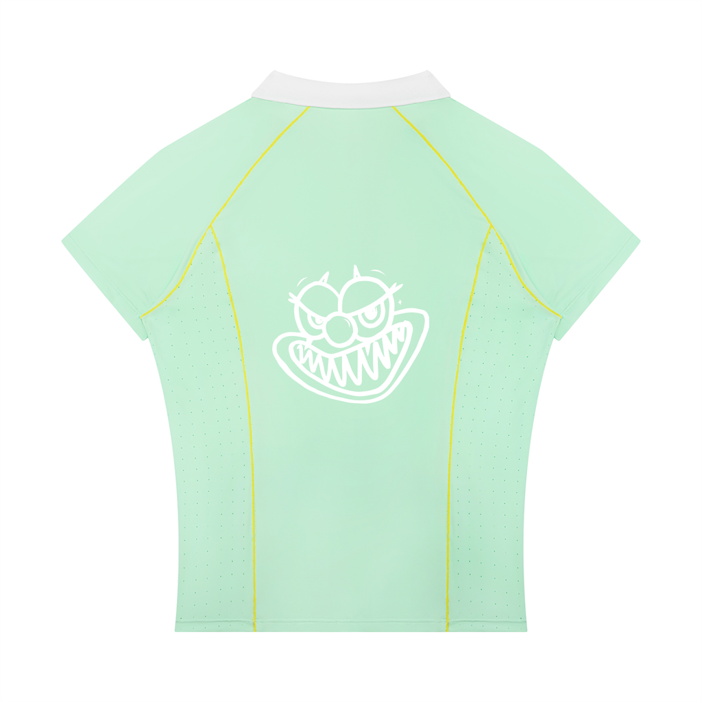 Women’s Slim Fit Quarter-Zip Polo Shirt