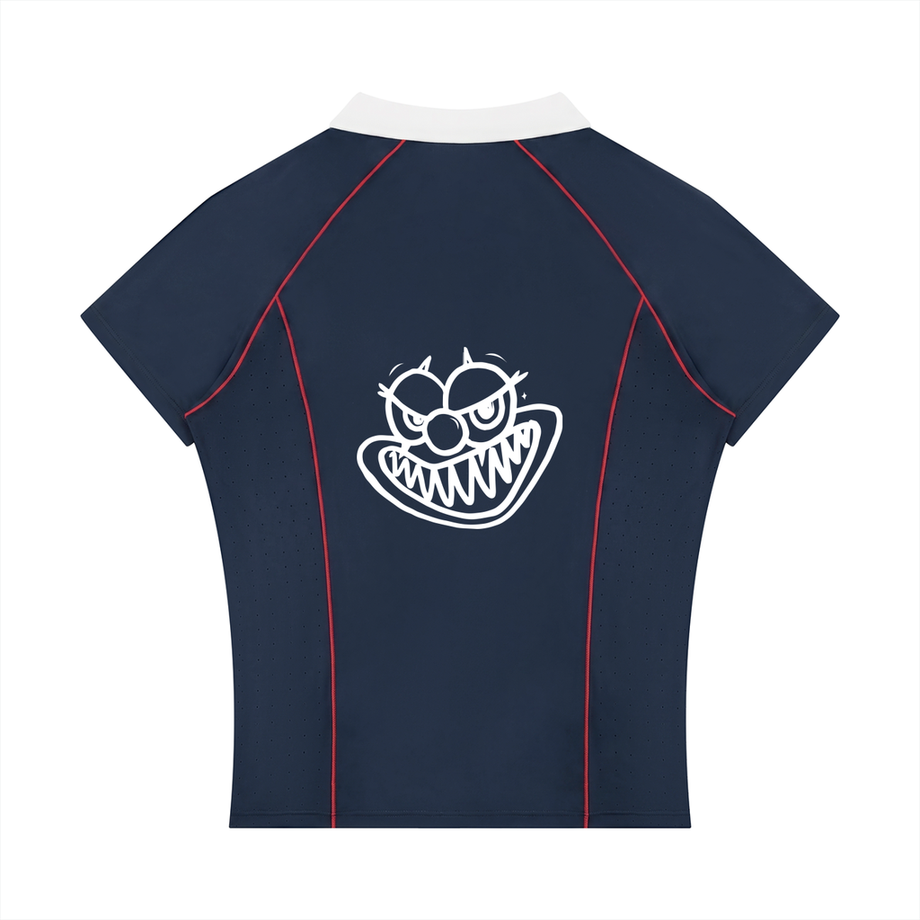 Women’s Slim Fit Quarter-Zip Polo Shirt