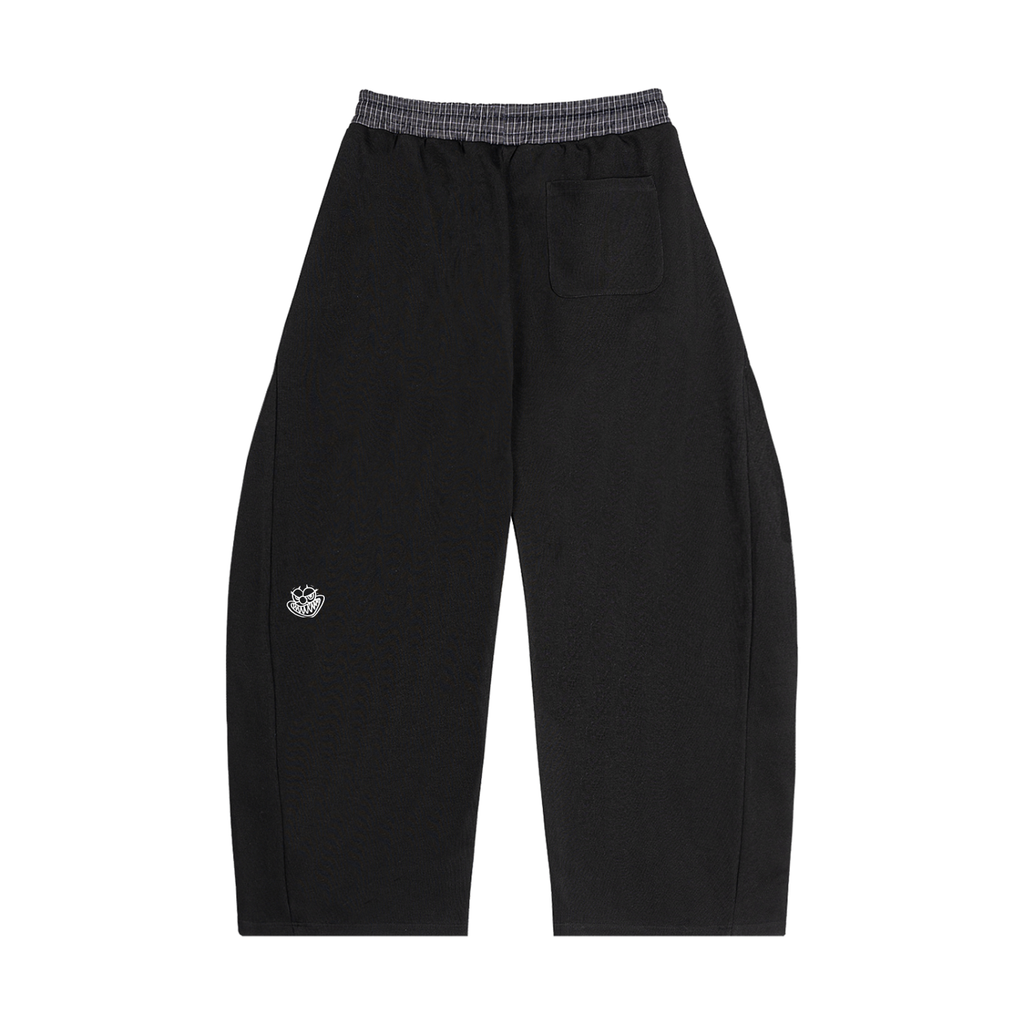 Plaid Waistband Barrel Sweatpants