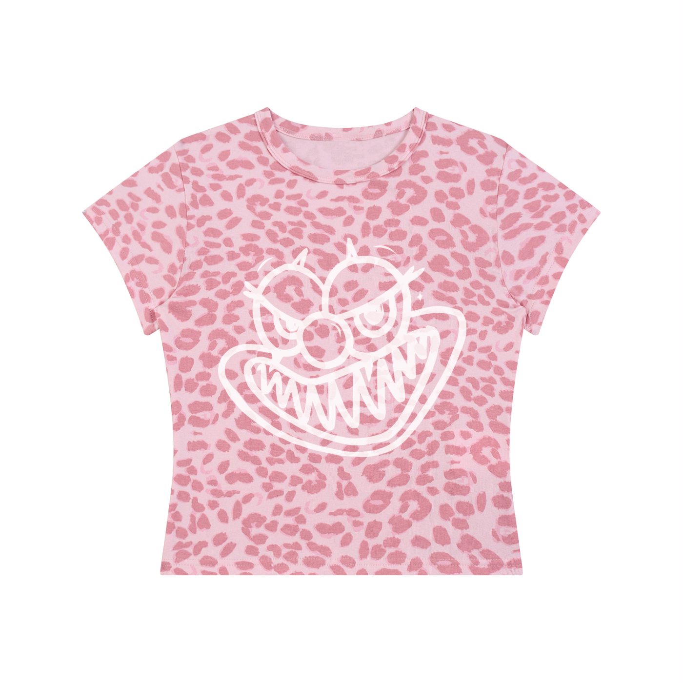 Women’s Leopard Print Crop T-Shirt