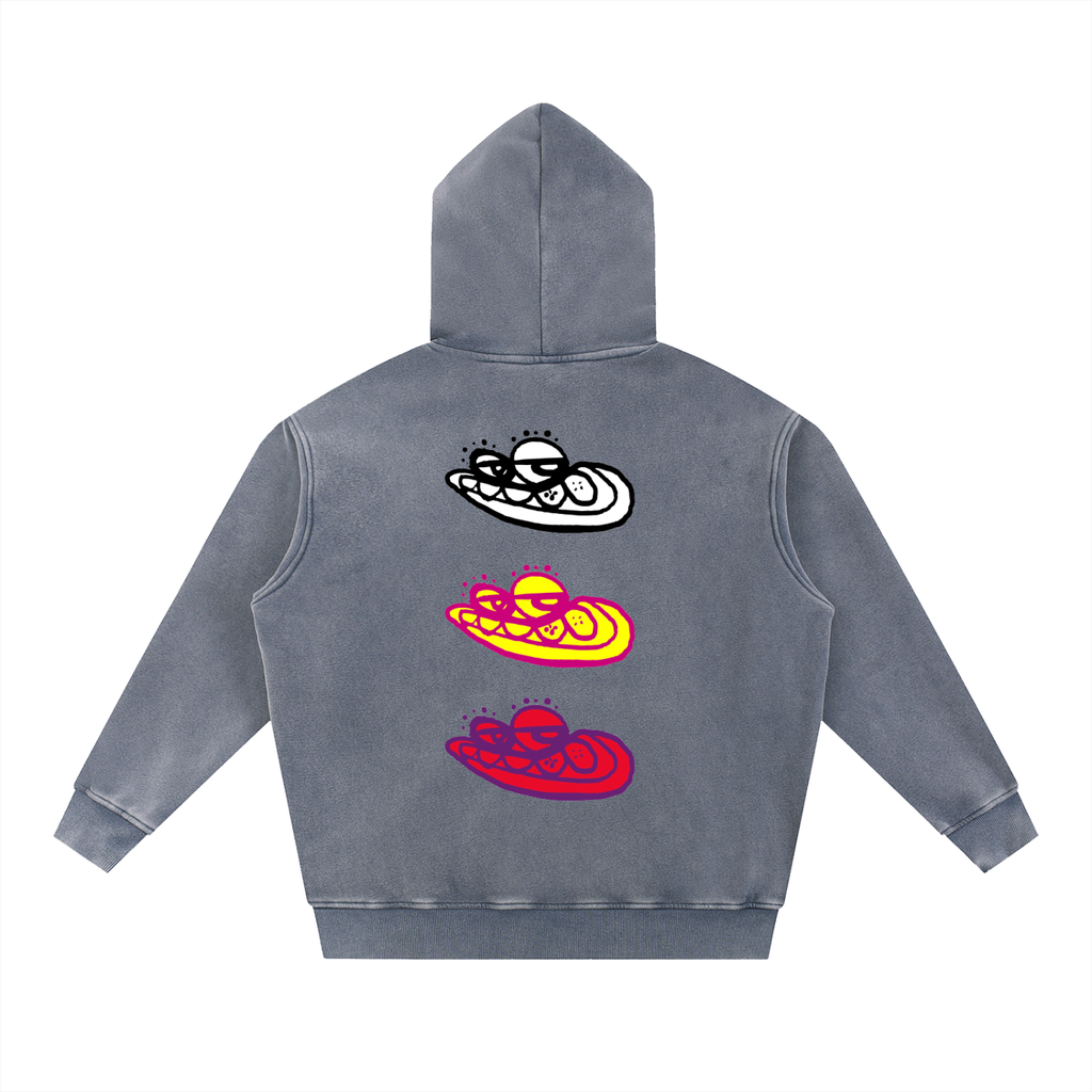 Snow Wash Fleece Oversize Hoodie