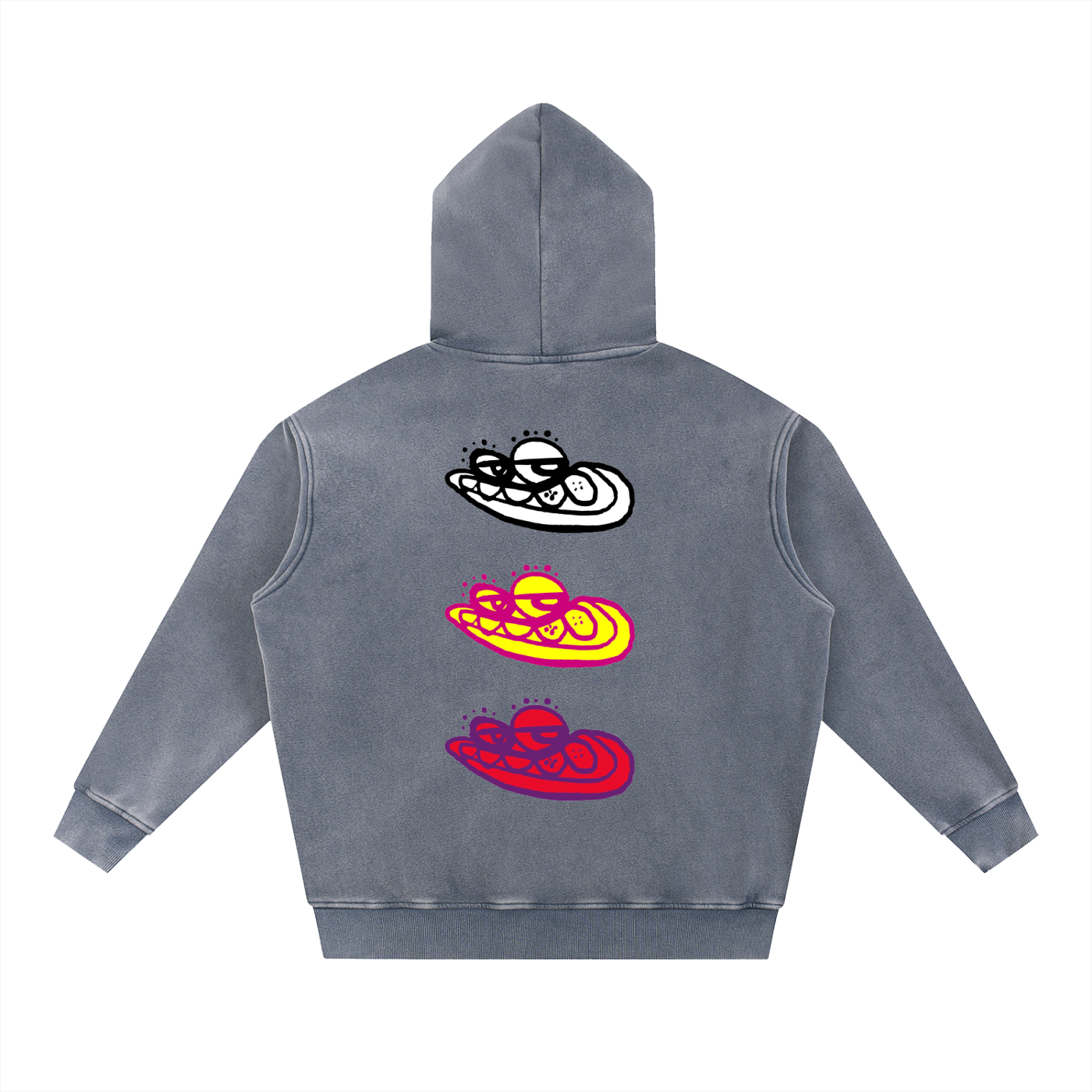 Snow Wash Fleece Oversize Hoodie