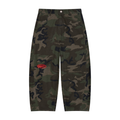 Camo Barrel Leg Cargo Pants