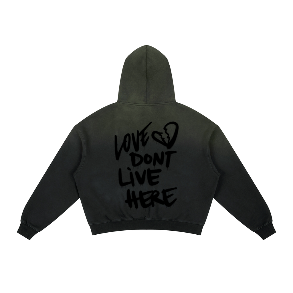 Frayed Sunfade Boxy Fleece Hoodie