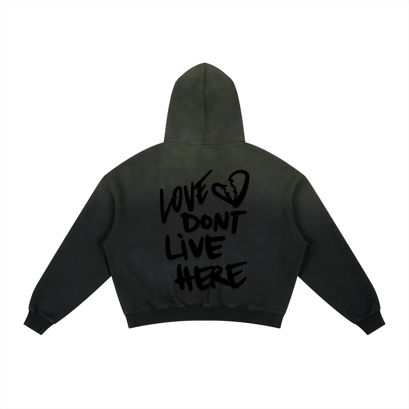Frayed Sunfade Boxy Fleece Hoodie