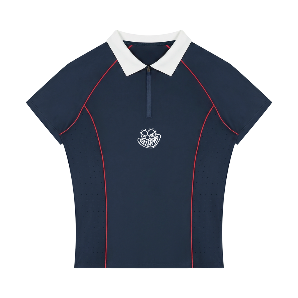 Women’s Slim Fit Quarter-Zip Polo Shirt