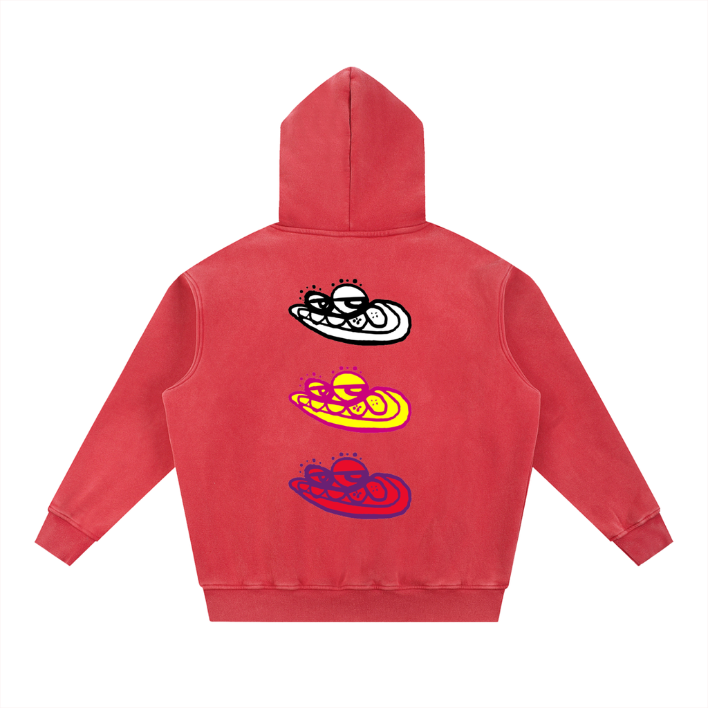 Snow Wash Fleece Oversize Hoodie
