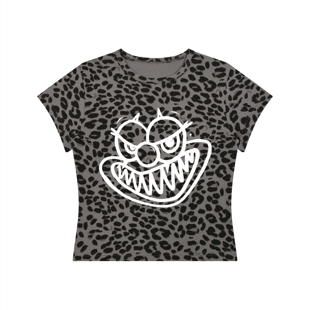 Women’s Leopard Print Crop T-Shirt