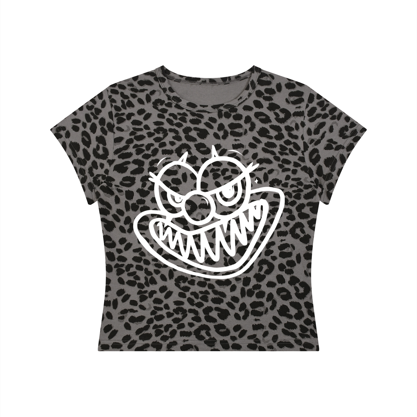 Women’s Leopard Print Crop T-Shirt