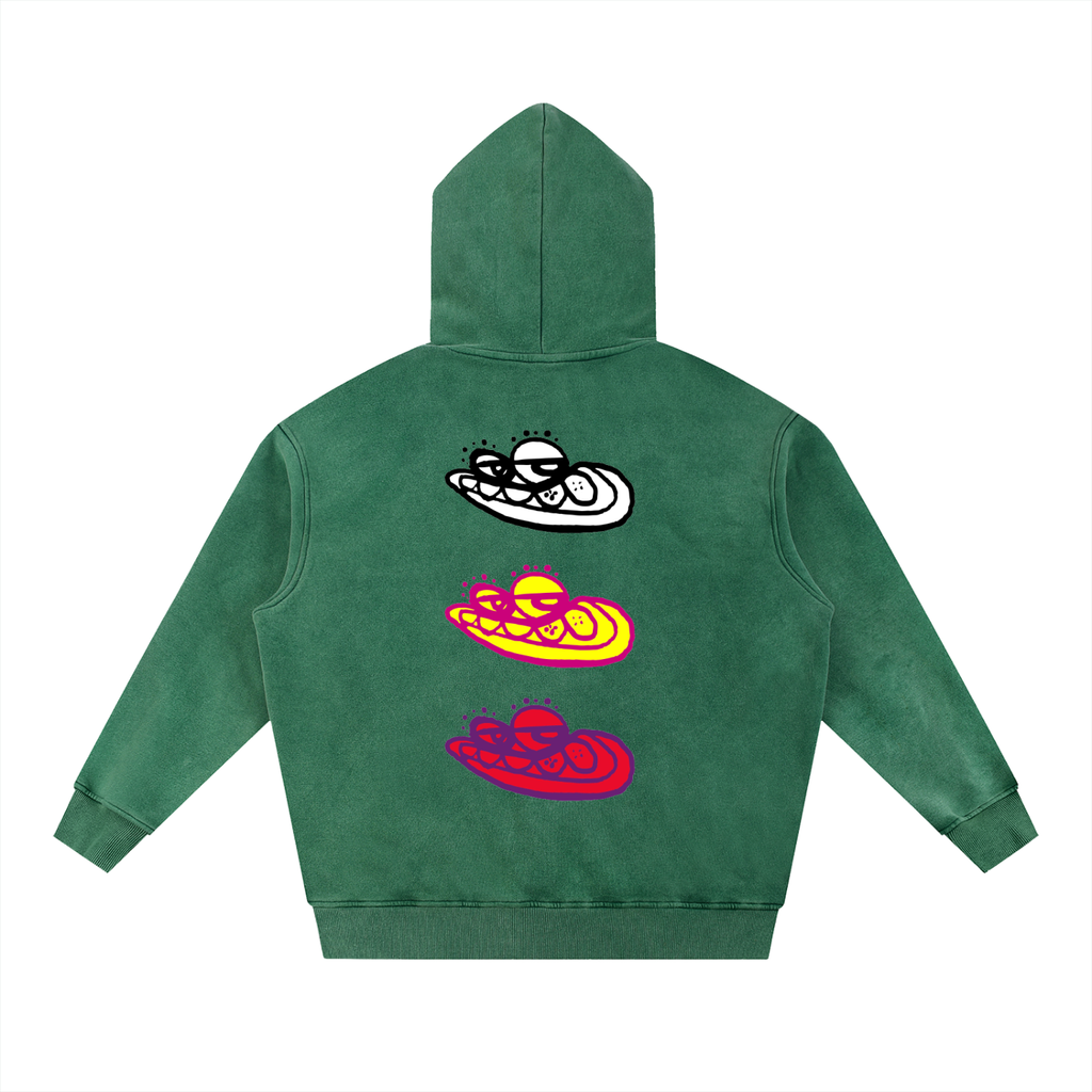 Snow Wash Fleece Oversize Hoodie