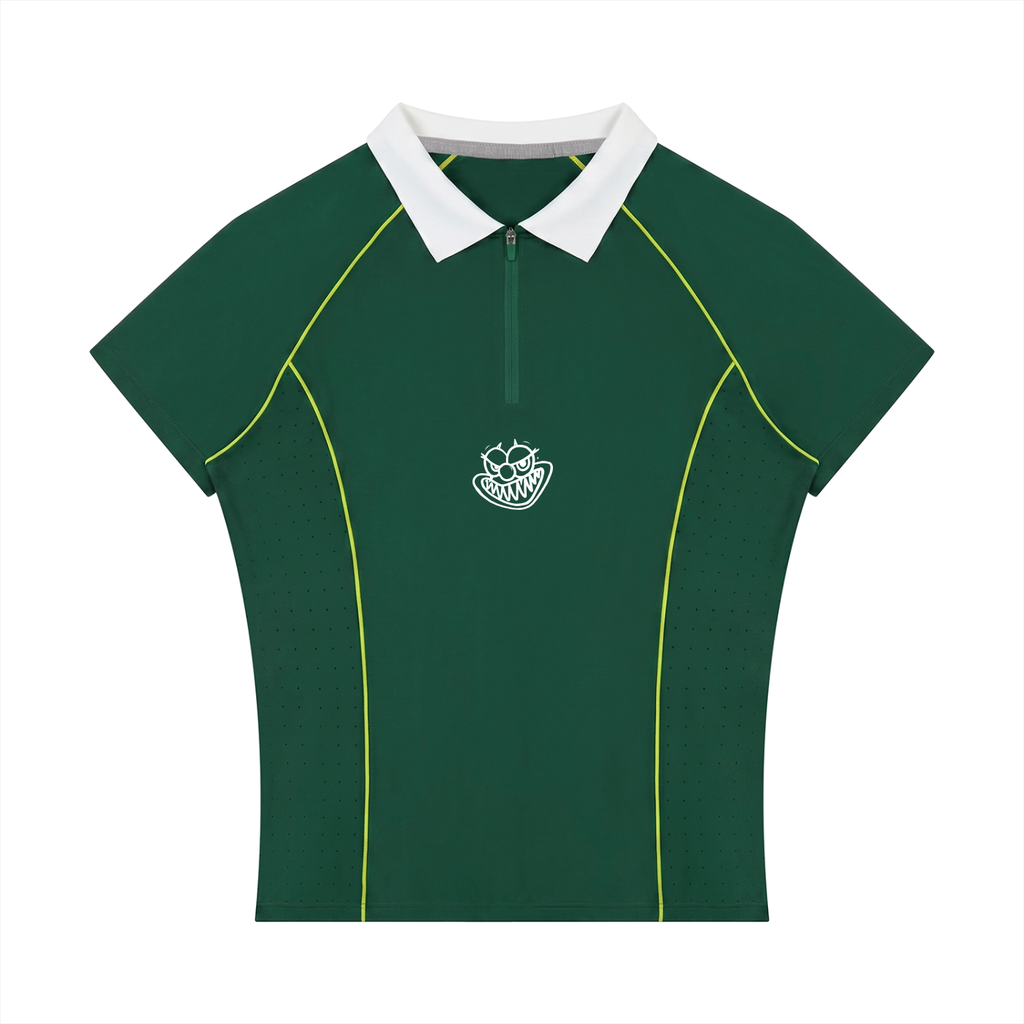 Women’s Slim Fit Quarter-Zip Polo Shirt